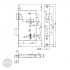BASI ES 981 mortise lock fire PC right 235/24 dimensional drawing