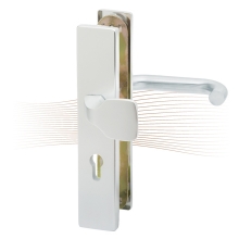 BASI SB 5000 SK2 security fitting with pull plate, K-H 38-44/12/72, angled natural alu