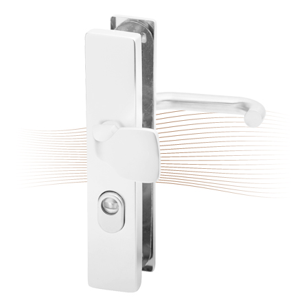 BASI SB 5000 ES0 ZA Schutzbeschlag mit Zugplatte, K-D 38-44/10-18/72, eckig Nickel silbern Alu