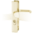 BASI SB 5000 SK1 ZA security fitting with pull plate, K-H 38-44/10-18/72, angled brass color stainless BASI SB 5000 SK1 ZA security fitting with pull plate, K-H 38-44/10-18/72, angled brass color stainless