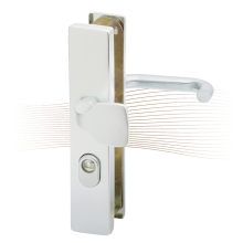 BASI SB 5000 SK2 ZA security fitting with pull plate, K-H 38-44/10-18/72, angled natural alu