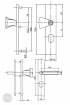 BASI SB 5000 SK2 ZA Schutzbeschlag mit Zugplatte, K-D 50-54/10-18/92, eckig Alu natur Maßzeichnung BASI SB 5000 SK2 ZA Schutzbeschlag mit Zugplatte, K-D 50-54/10-18/92, eckig Alu natur Maßzeichnung