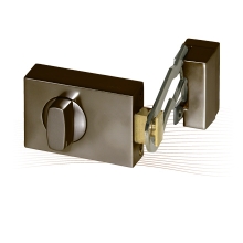BASI KS 500 rim lock with door guard, Basi AS profile cylinder (EC), brown BASI KS 500 rim lock with door guard, Basi AS profile cylinder (EC), brown