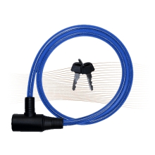 BASI ZR1001 Schlüssel-Spiraldraht-Fahrradschloss 1,0x100cm blau