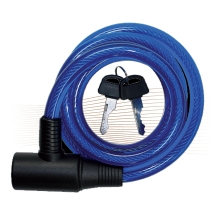 BASI ZR1002 Schlüssel-Spiraldraht-Fahrradschloss 1,2x150cm blau