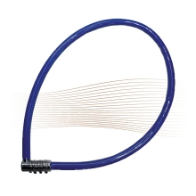 BASI ZR1004 Kombinations-Spiraldraht-Fahrradschloss 0,6x65 cm blau