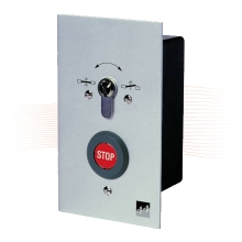 EFFEFF 1145-11 key switch with Stop button, flush mounting