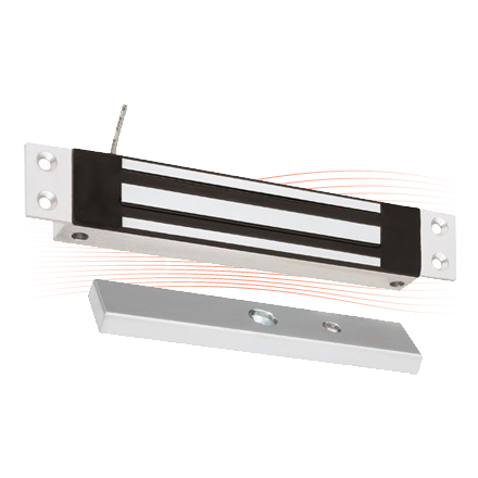 EFFEFF MAG-03000 Elektro-Haftmagnet 12V DC, 3000N Edelstahl, Aufputz