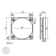 EFFEFF 858-2 round magnet 74mm diameter dimensional drawing