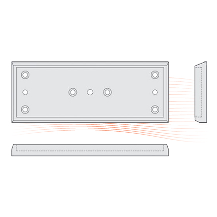 EFFEFF MAGAC M500 Montageplatte zur Befestigung von Haftgegenplatten, 5000N-Reihe