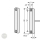 EFFEFF 030200.16 flush mounting recessed reed contact, no, closer, tamper-proof, 4-wire, with cable, 6 m, VdS B dimensional drawing EFFEFF 030200.16 flush mounting recessed reed contact, no, closer, tamper-proof, 4-wire, with cable, 6 m, VdS B dimensional drawing