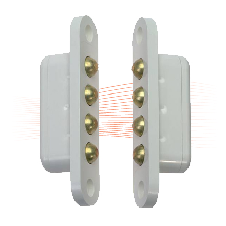 EFFEFF 10259LA flush mounting 4-pin tappet contact, with plates