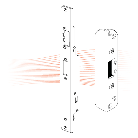 EFFEFF MEDIATOR 65M-32 Elektro-Türöffner 12V DC, mit Winkelschließblech, rechts
