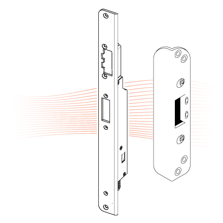 EFFEFF MEDIATOR 65M-33 Elektro-Türöffner 12V DC, mit Winkelschließblech, rechts