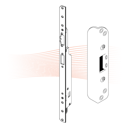 EFFEFF MEDIATOR 65M-68 Elektro-Türöffner 12V DC, mit Renovierungswinkelschließblech, rechts