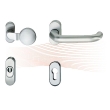 EFFEFF 509ZB02-35 slim security handle and escutcheon, K-H, stainless steel