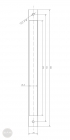 EFFEFF Z09-DBRR3 distance plate 300x24x3 dimensional drawing EFFEFF Z09-DBRR3 distance plate 300x24x3 dimensional drawing