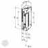 EFFEFF 118F zárfogadó 10-24V AC/DC univerzális méretezett rajz EFFEFF 118F zárfogadó 10-24V AC/DC univerzális méretezett rajz