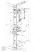 ABLOY EL 404 electromechanical mortise lock, 25-35 dimensional drawing