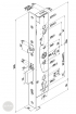 EFFEFF 409X102-1 electromechanical mortise lock, universal, 92/30/24 dimensional drawing