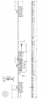 EFFEFF 819L14 elektromechanische Mehrfachverriegelung, 12V 100%ED, 92/35, D Maßzeichnung