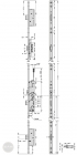 EFFEFF 819L32 elektromechanische Mehrfachverriegelung, 12V DC, 92/35, C Maßzeichnung