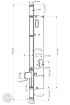 EFFEFF 5540-30 motorized swing bolt, 12V DC, 30 dimensional drawing