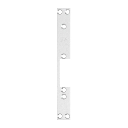 EFFEFF 608 kl short flat security striking plate, left chromed