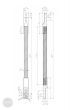 EFFEFF 10312-11 security lead cover, short, surface mounting, for aluminium and plastic profiles, 288 dimensional drawing