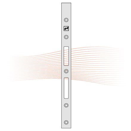 EFFEFF 509ZBS033 flat striking plate 330x24x3, stainless steel