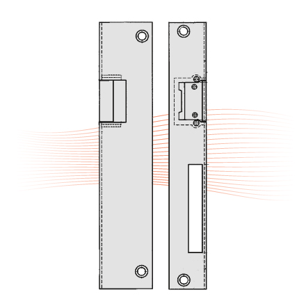 EFFEFF 809iW066 Winkelschließblech 250x25x2, Edelstahl, rechts
