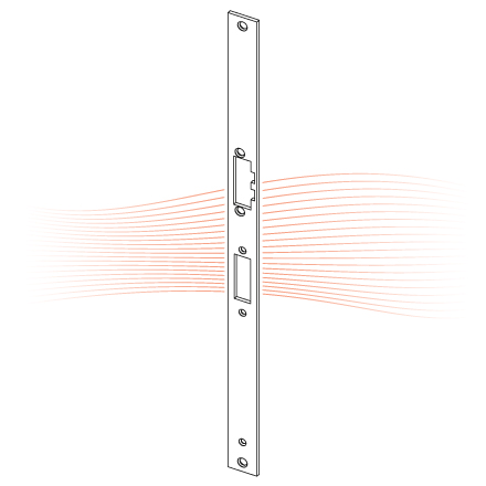 EFFEFF Z09-34A Reparaturflachschließblech 407,75x24x3, Edelstahl