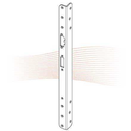 EFFEFF Z09-64A bracket renovation striking plate 500x30x34x3, left