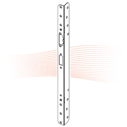 EFFEFF Z09-68A Reparaturwinkelschließblech 500x24x34x3, umschraubbar links