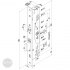 EFFEFF 309X102-1 mechanical mortise lock, universal, 92/30/24 dimensional drawing