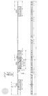 EFFEFF 319E tpz mechanikus bevéső zár, balos, 92/55/24 méretezett rajz