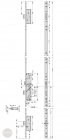 EFFEFF 319L tpz mechanikus bevéső zár, balos, 92/35/24 méretezett rajz