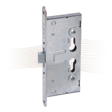 BASI ES-984P fire mortise lock, with panic function, K-H, 65 mm, 235/24