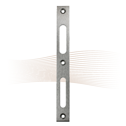 BASI FLB 946 flat striking plate 215x24x3, angled zinc