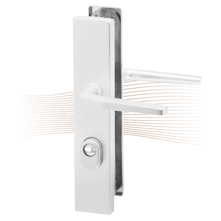 BASI SB 5000 ES0 ZA security fitting, H-H 50-54/10-18/92, angled nickel silver alu