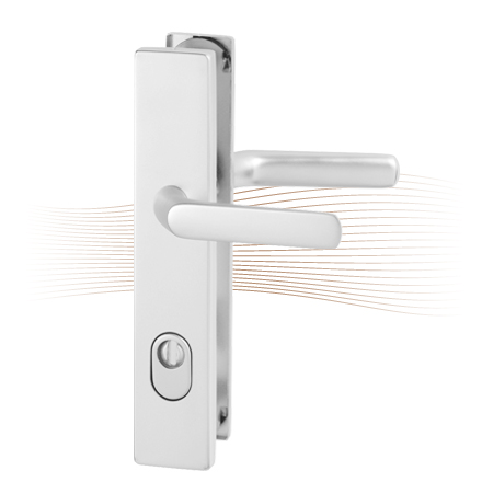 BASI SB 5000 SK2 ZA security fitting, H-H 38-44/10-18/72, angled nickel silver alu