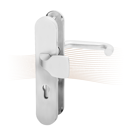 BASI SB 5000 SK2 security fitting 4VK, K-H 38-44/15/72, rounded nickel silver alu