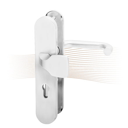 BASI SB 5000 SK2 Schutzbeschlag 4VK, K-D 50-54/12/92, abgerundet Nickel silbern Alu