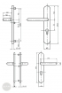 BASI SB 5000 SK1 security fitting, H-H 50-54/15/92, rounded natural alu dimensional drawing