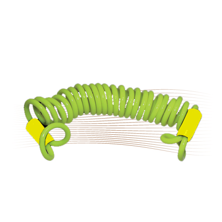BASI ZR 1600 spiral wire bicycle lock  1,2x150cm green-yellow